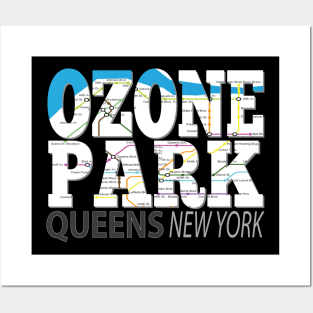 Fun Cool Ozone Park Queens New York with Subway Map Posters and Art